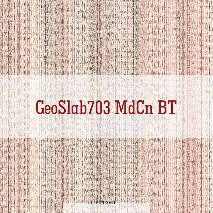 GeoSlab703 MdCn BT example