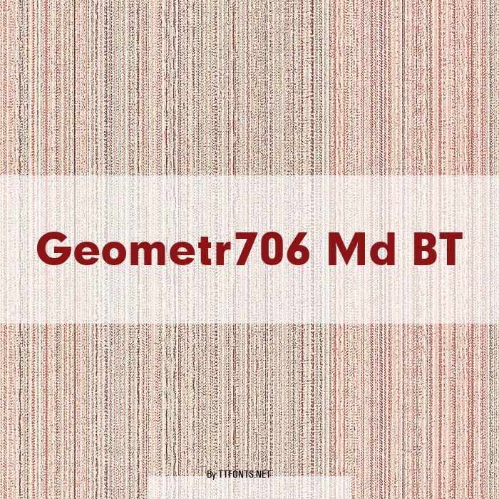 Geometr706 Md BT example