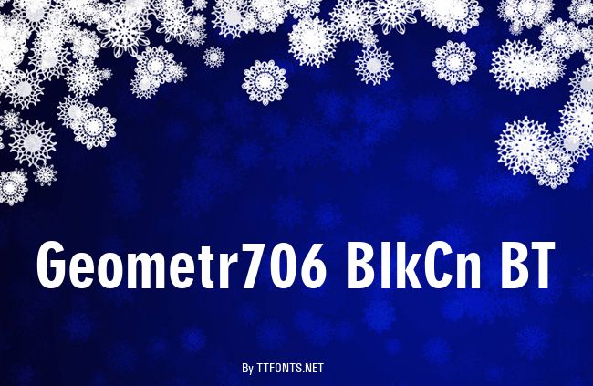 Geometr706 BlkCn BT example
