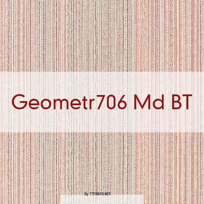 Geometr706 Md BT example