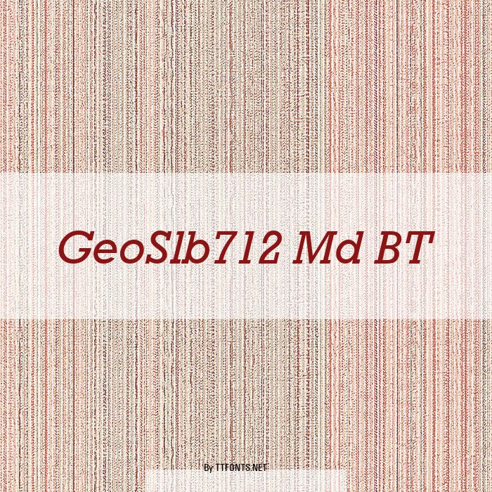 GeoSlb712 Md BT example