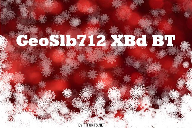 GeoSlb712 XBd BT example