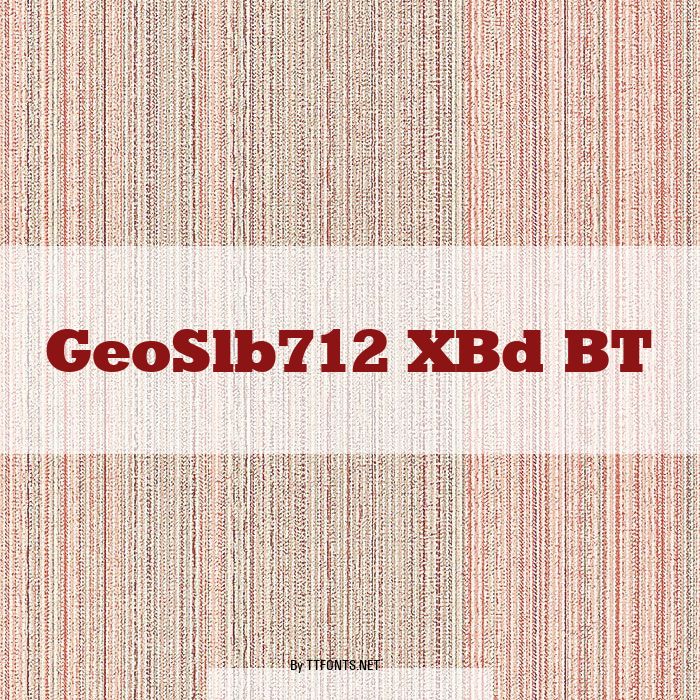 GeoSlb712 XBd BT example
