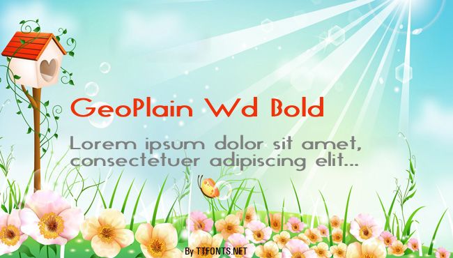 GeoPlain Wd Bold example
