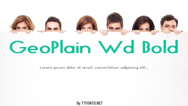 GeoPlain Wd Bold example