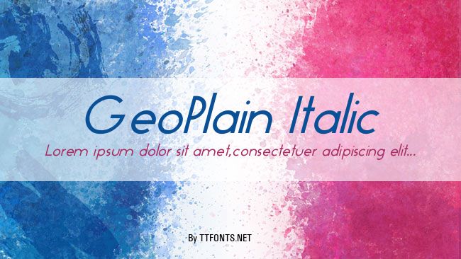 GeoPlain Italic example