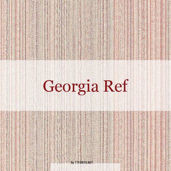 Georgia Ref example