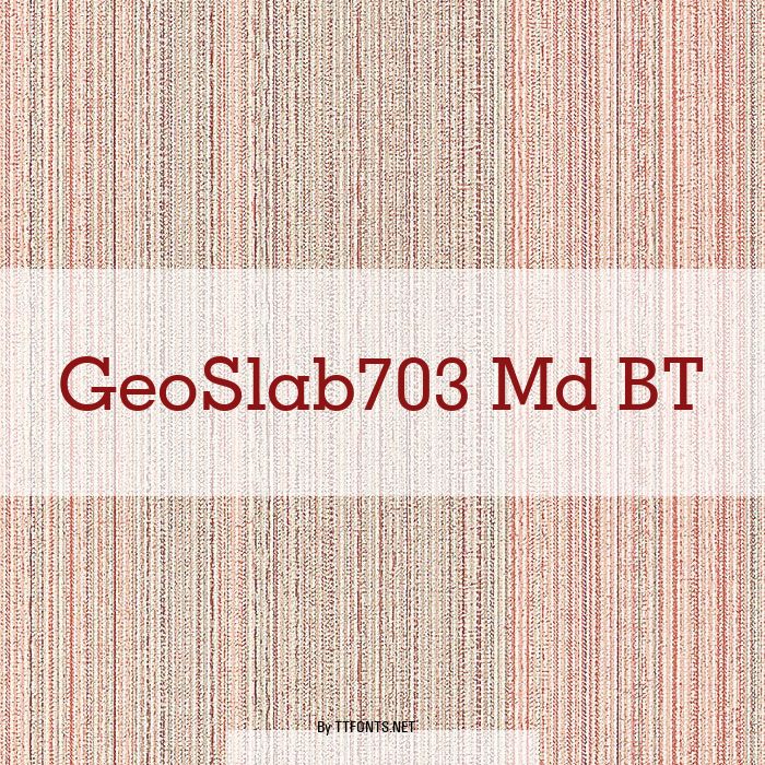 GeoSlab703 Md BT example