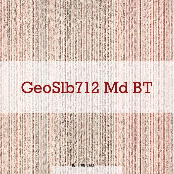 GeoSlb712 Md BT example