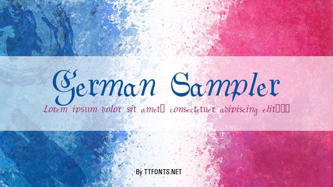 German Sampler example