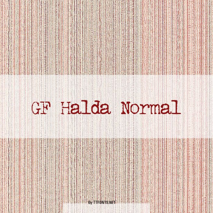 GF Halda Normal example