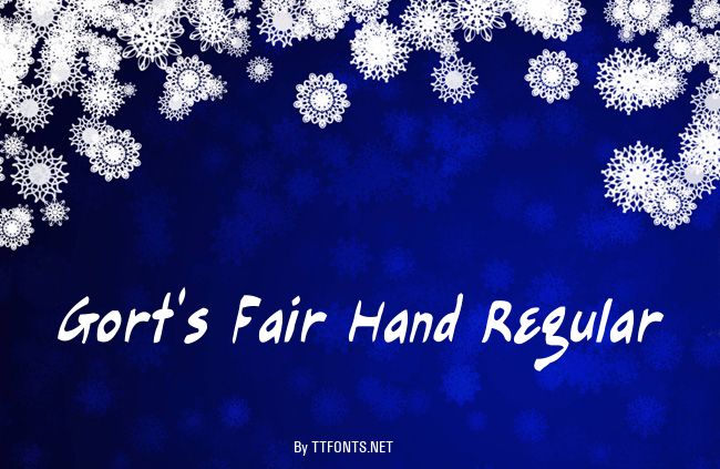 Gort's Fair Hand Regular example