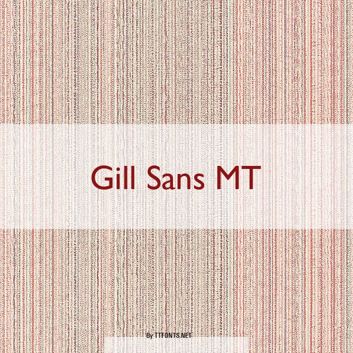 Gill Sans MT example