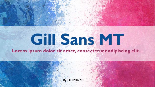 Gill Sans MT example