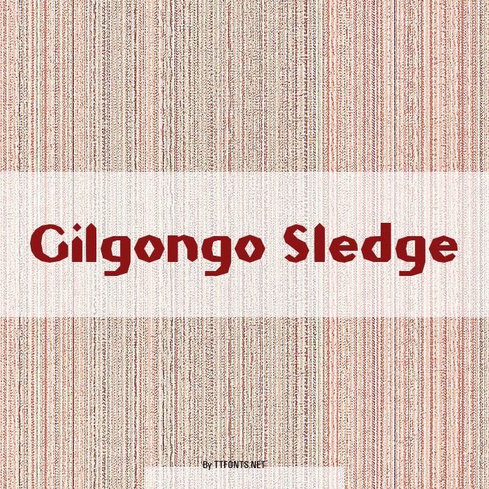 Gilgongo Sledge example