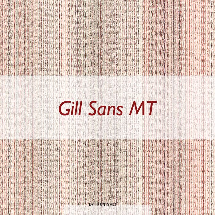 Gill Sans MT example