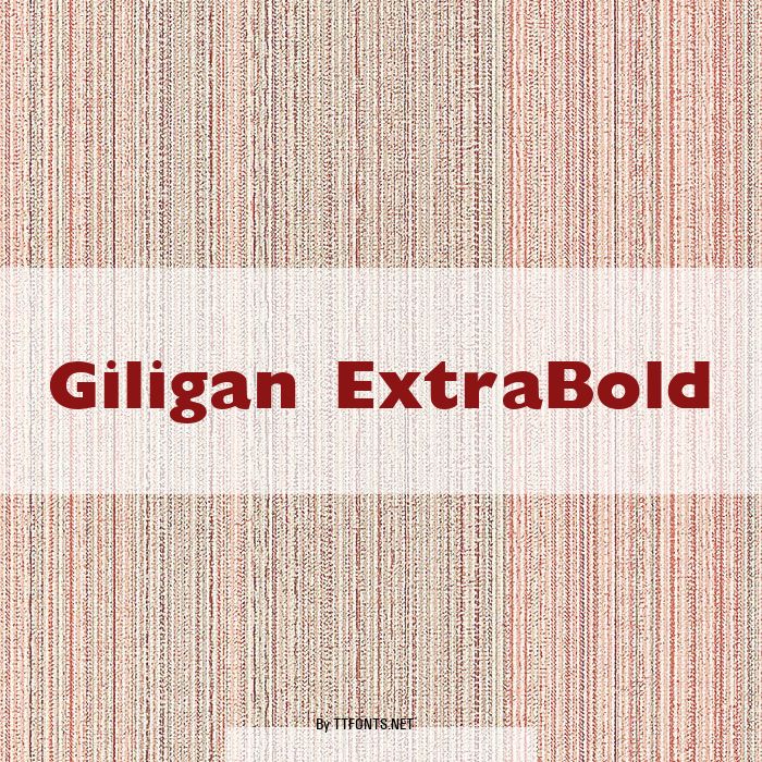 Giligan ExtraBold example
