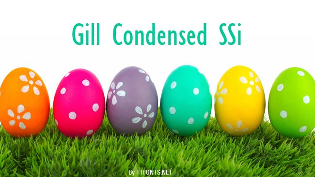 Gill Condensed SSi example