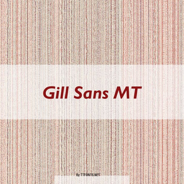 Gill Sans MT example