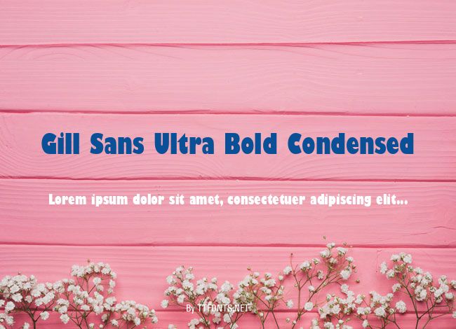 Gill Sans Ultra Bold Condensed example