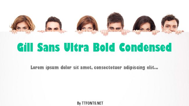 Gill Sans Ultra Bold Condensed example