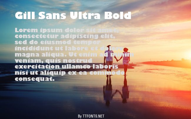 Gill Sans Ultra Bold example