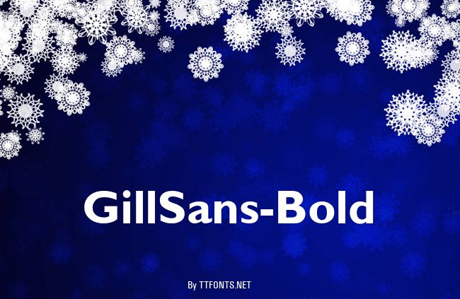 GillSans-Bold example