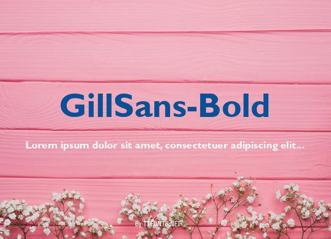 GillSans-Bold example