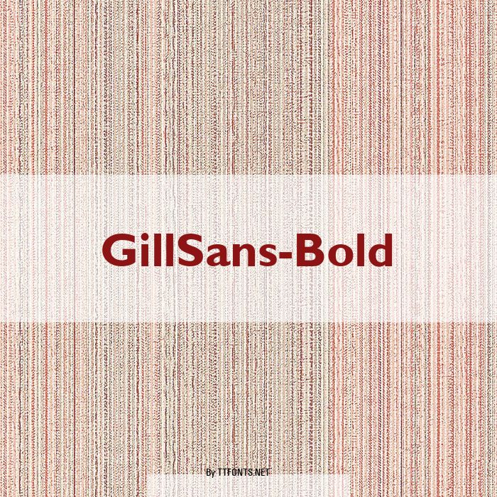 GillSans-Bold example