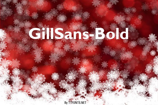 GillSans-Bold example