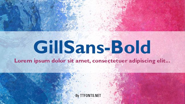 GillSans-Bold example