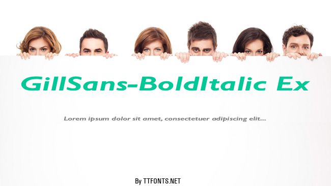 GillSans-BoldItalic Ex example