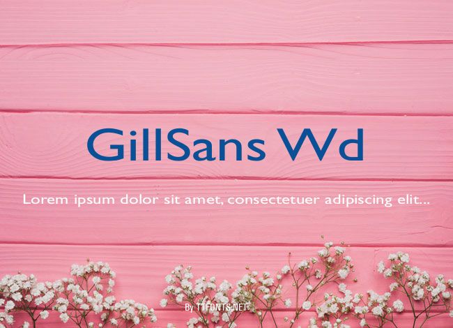 GillSans Wd example