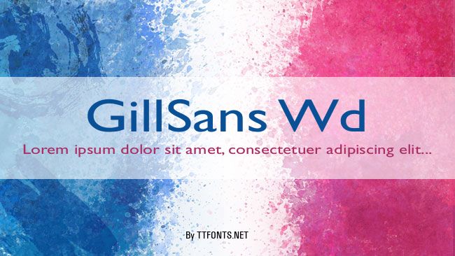 GillSans Wd example