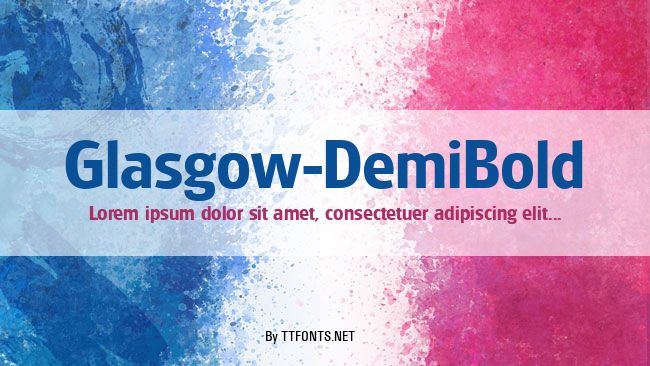 Glasgow-DemiBold example