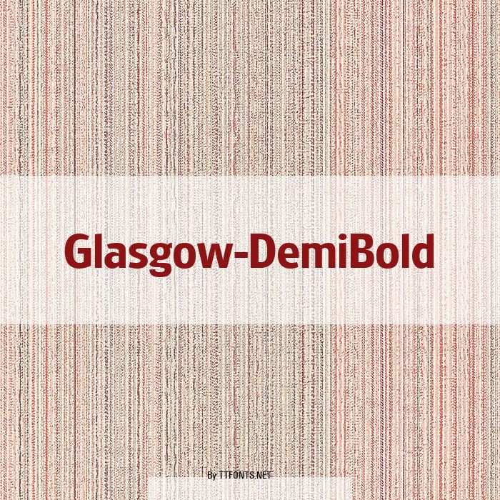 Glasgow-DemiBold example