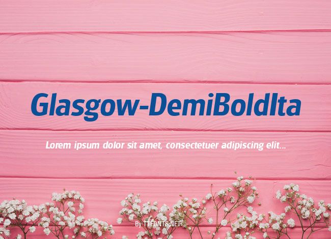 Glasgow-DemiBoldIta example