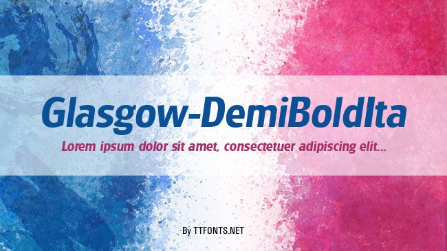 Glasgow-DemiBoldIta example
