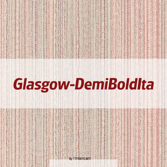 Glasgow-DemiBoldIta example