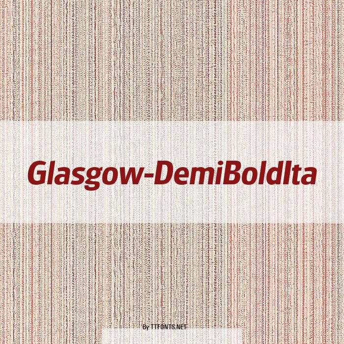 Glasgow-DemiBoldIta example