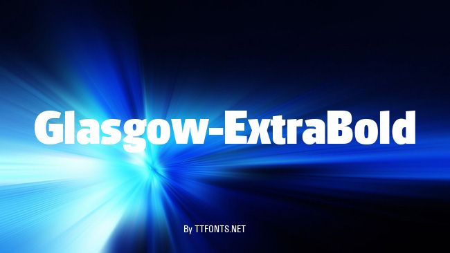 Glasgow-ExtraBold example
