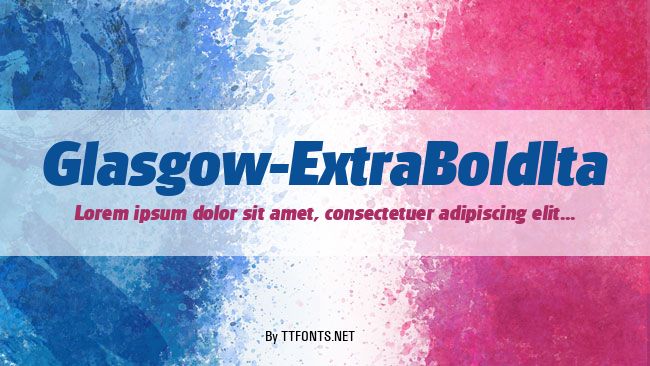 Glasgow-ExtraBoldIta example