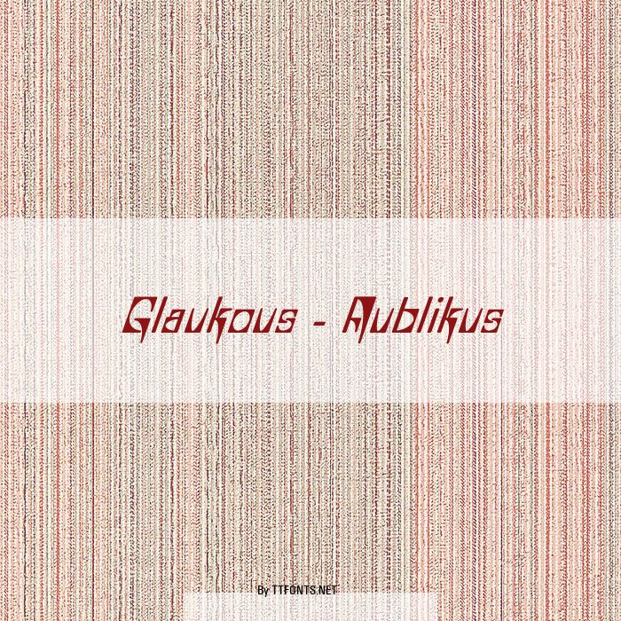 Glaukous - Aublikus example
