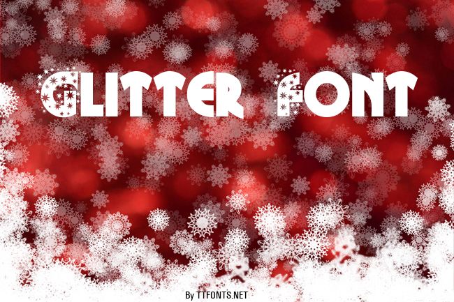 Glitter Font example