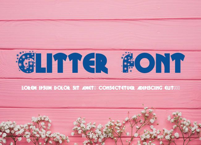 Glitter Font example