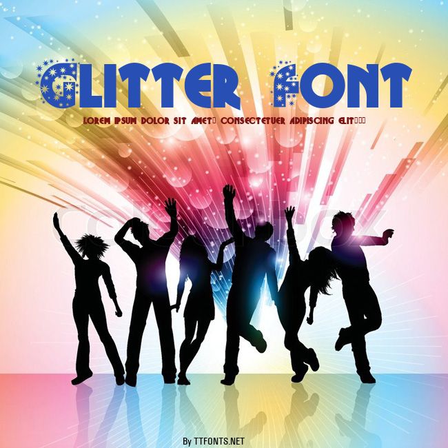 Glitter Font example