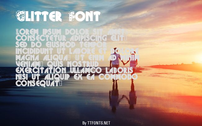 Glitter Font example