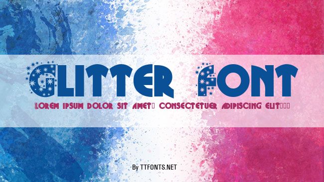 Glitter Font example