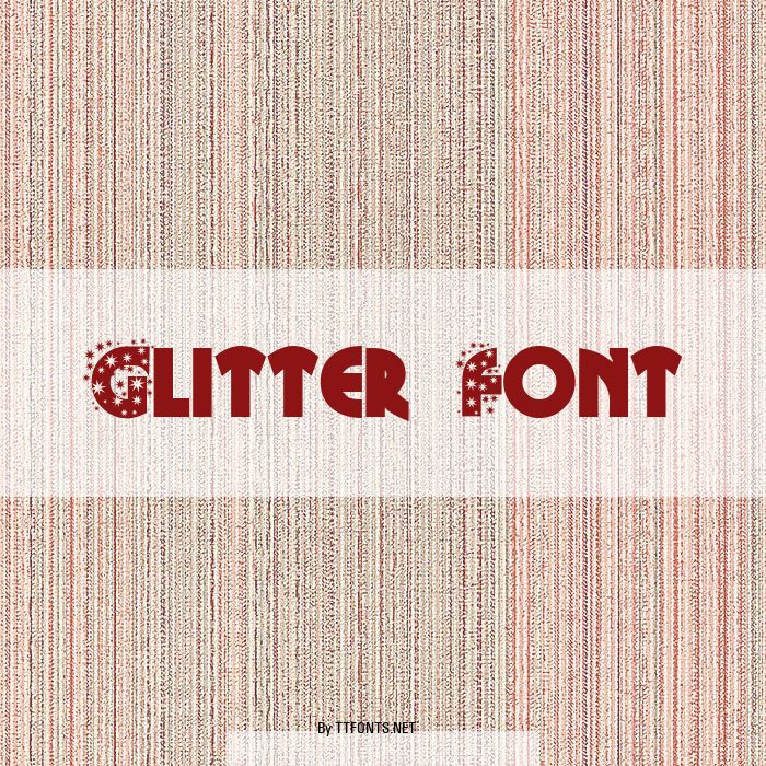 Glitter Font example