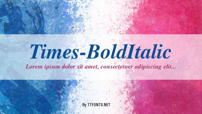 Times-BoldItalic example